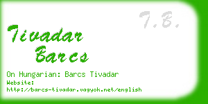 tivadar barcs business card